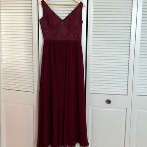 Burgundy bridesmaid dress - worn once!!